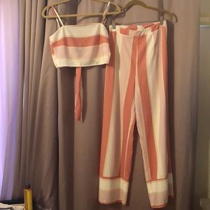 Missguided two piece pink set